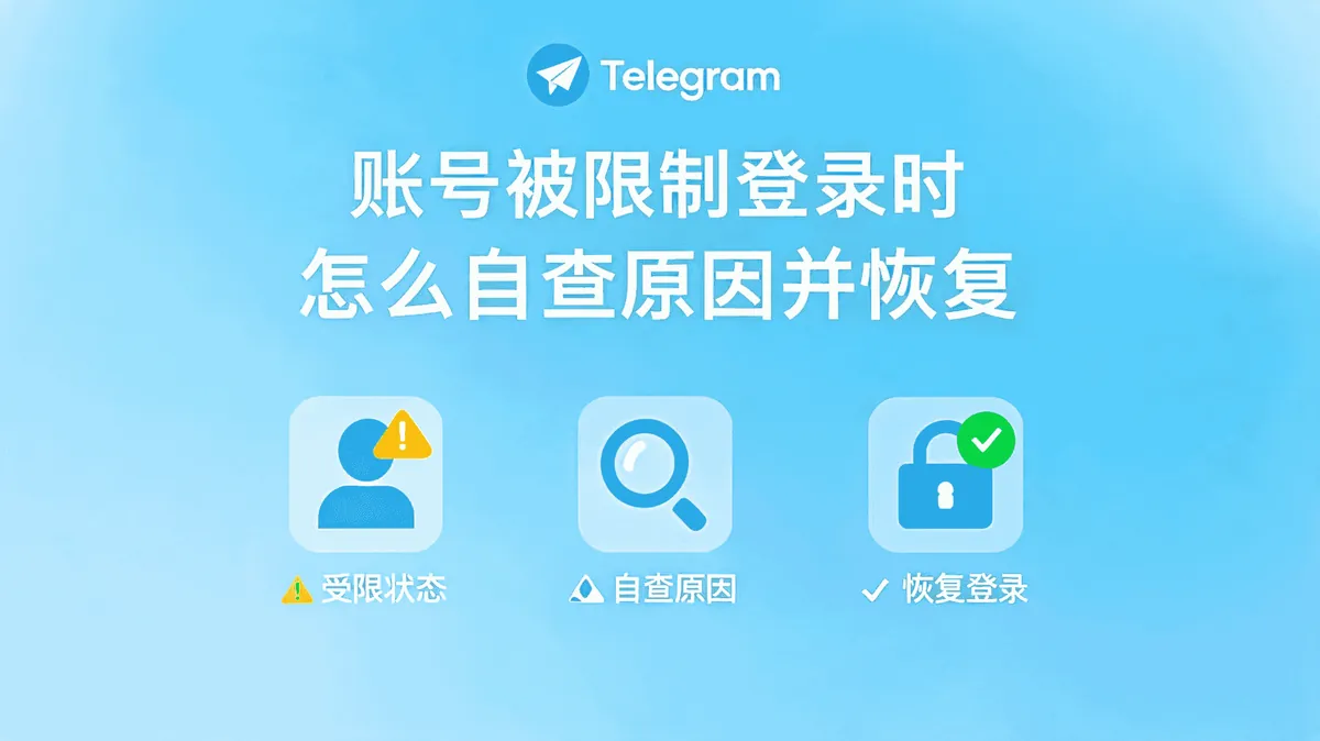 Telegram 账号被限制登录时的自查与恢复流程